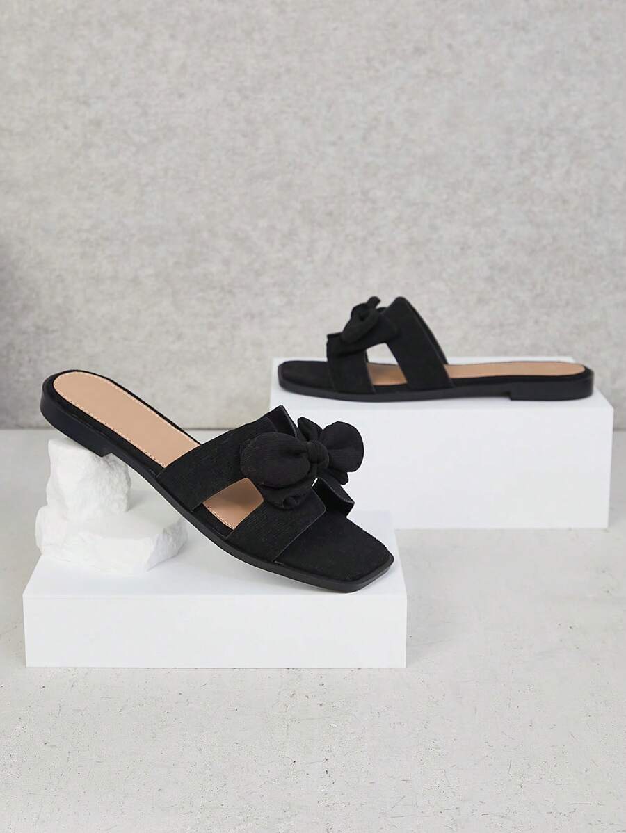 Elisa™ | Sandali Eleganti con Fiocco e Design H Aperto