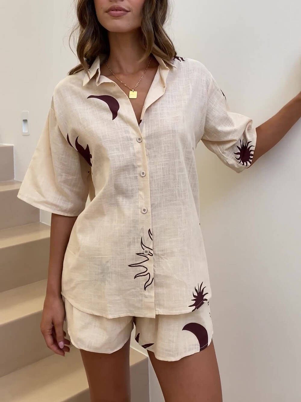 Lavinia™ | Camicia casual con maniche corte