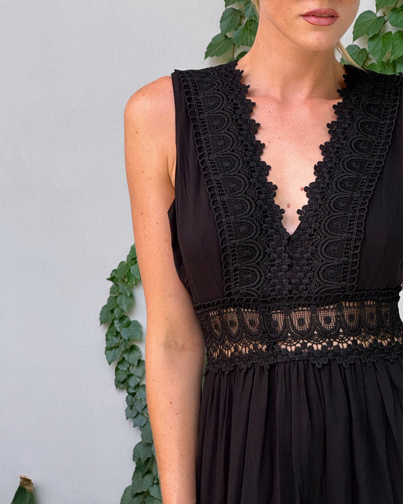 Rossella™ | Abito Elegante in Pizzo con Scollo a V