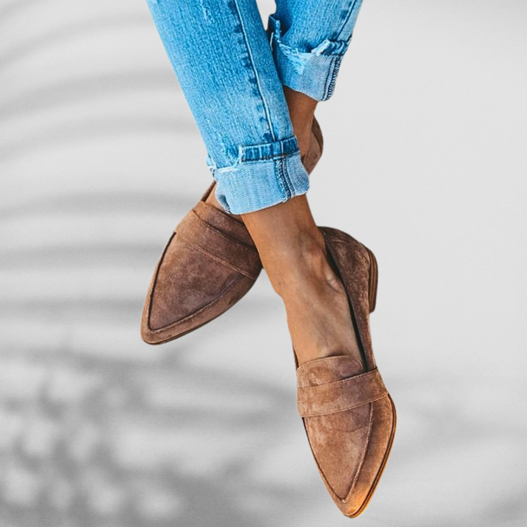 Maristella™ | Mocassino in Camoscio con Punta Elegante