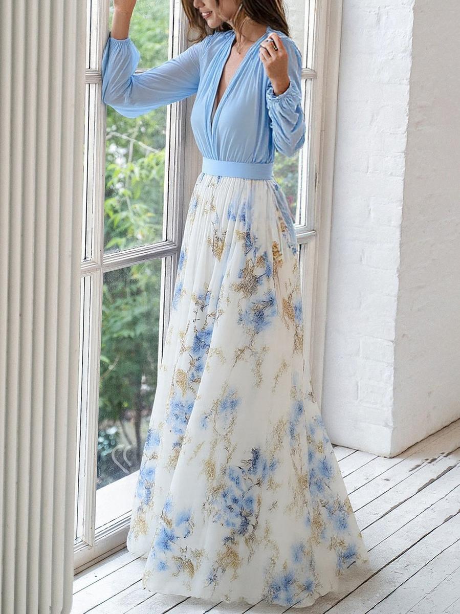 Lavinia™ | Alessandra - Abito lungo con stampa floreale
