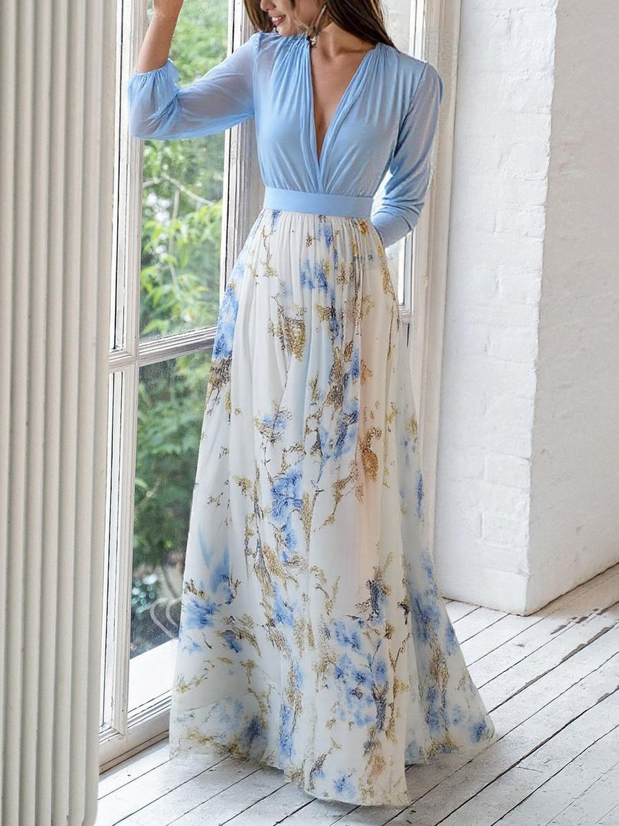 Lavinia™ | Alessandra - Abito lungo con stampa floreale