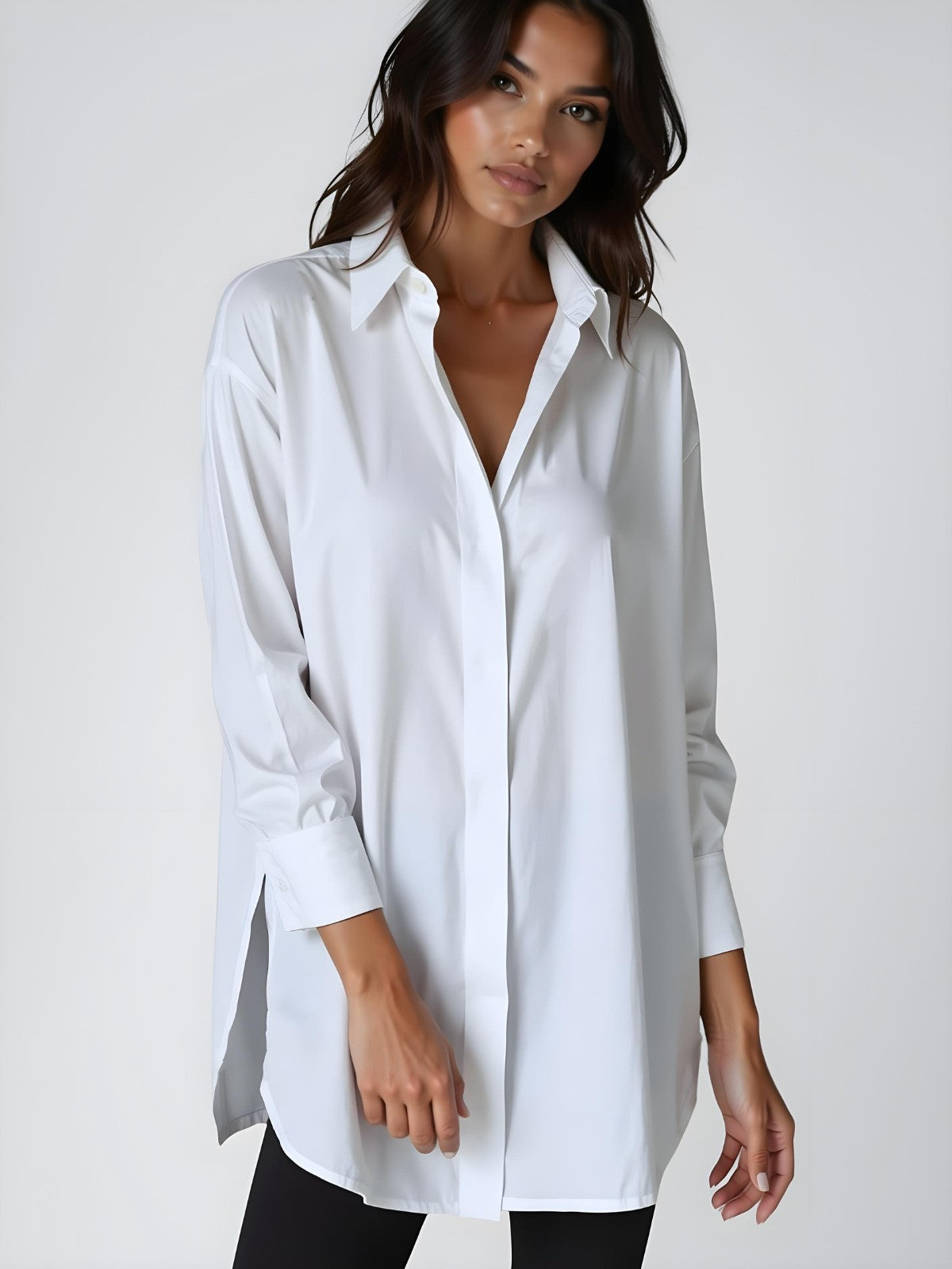 Sveva™ | Abito Camicia Oversize con Colletto Elegante