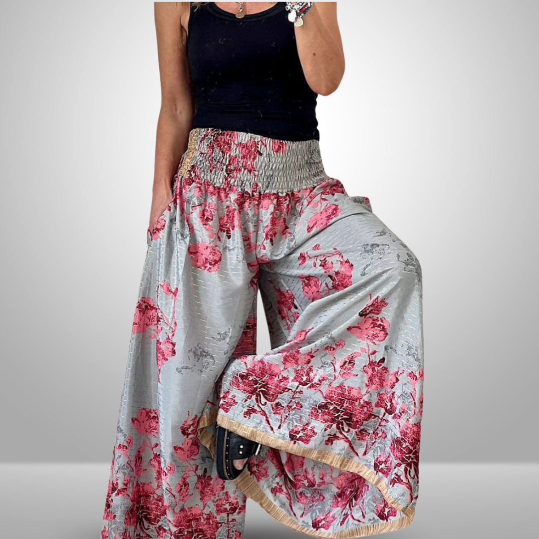 Lavinia™ | Pantalone ampio smocké Fun Times
