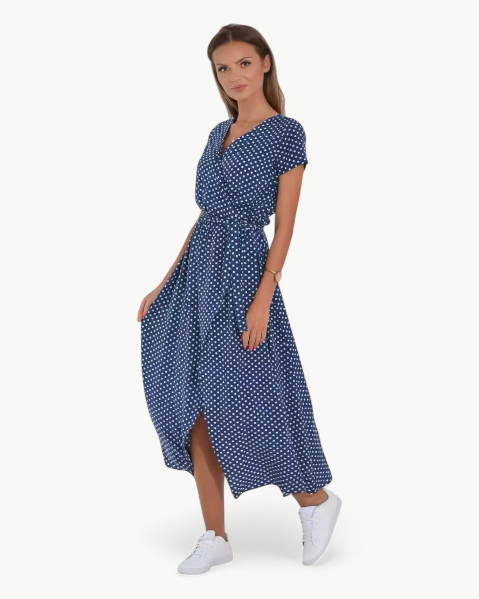 Vitalia™ | Abito estivo stampato con scollo a V – Colorato e rilassato