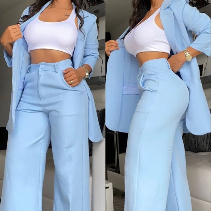 Isabella™ | Tailleur Elegante Due Pezzi con Pantaloni Dritti