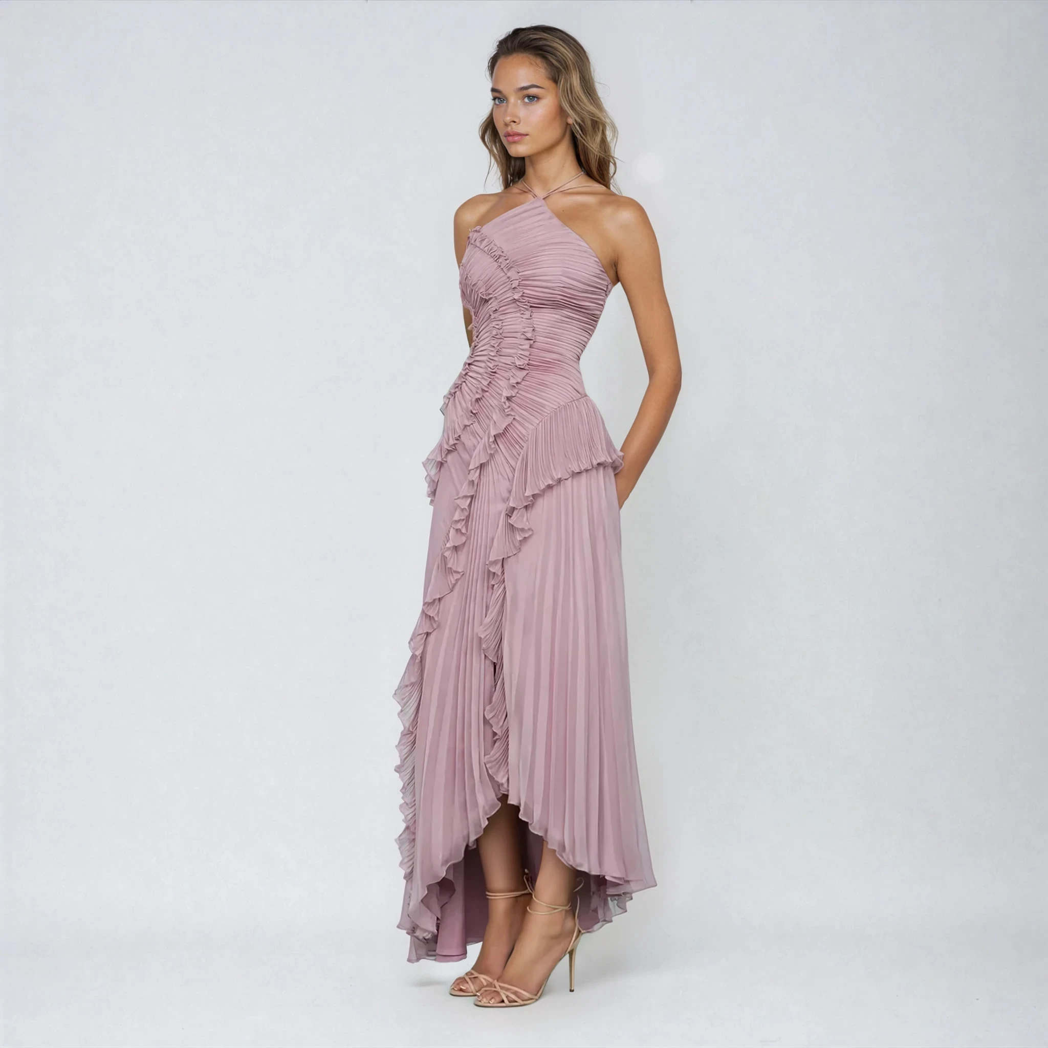 Elisia™ | Abito Lilla con Eleganza Fluttuante
