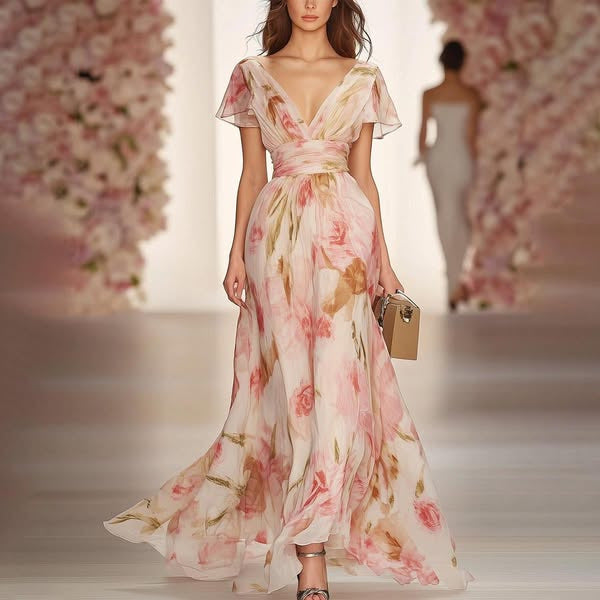 Fabrizia™ | Abito Floreale da Sogno per Occasioni Speciali