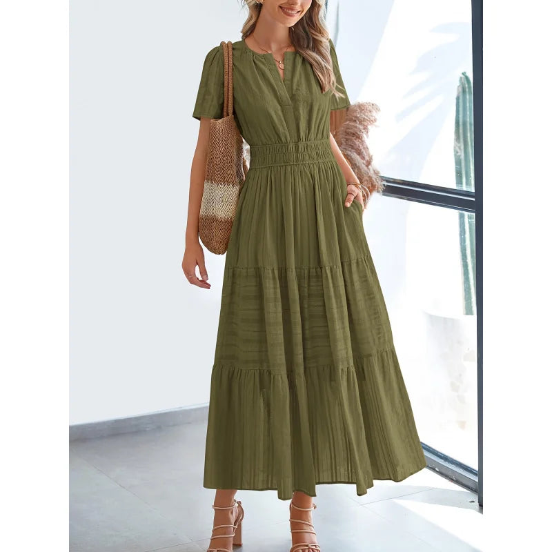 Cinzia™ | Abito Elegante e Lusinghiero con Dettagli in Pizzo