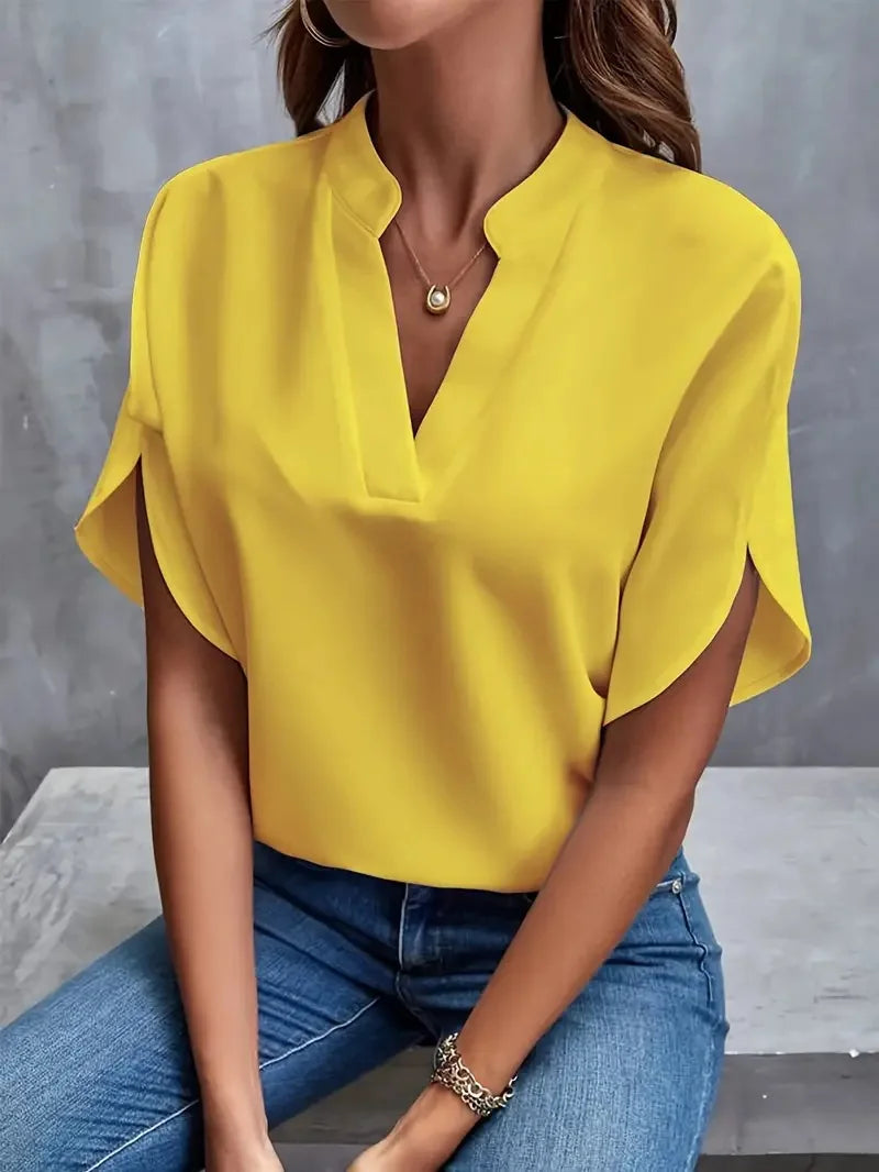 Gianna™ | Camicia con Collo a V Morbida e Raffinata