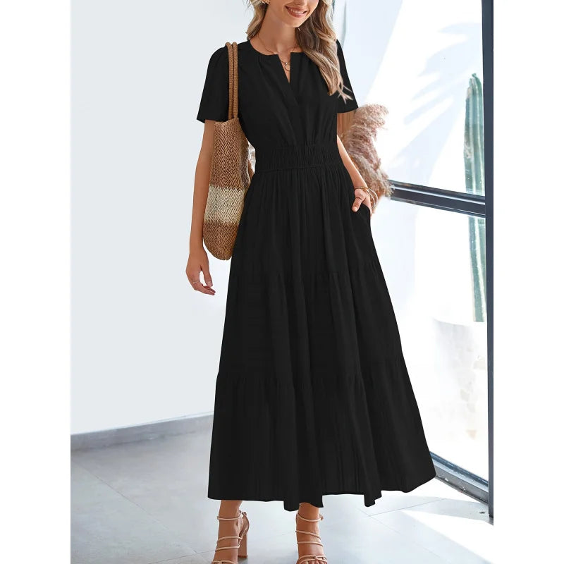 Cinzia™ | Abito Elegante e Lusinghiero con Dettagli in Pizzo