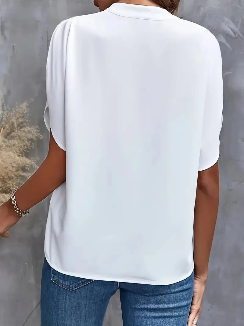 Gianna™ | Camicia con Collo a V Morbida e Raffinata