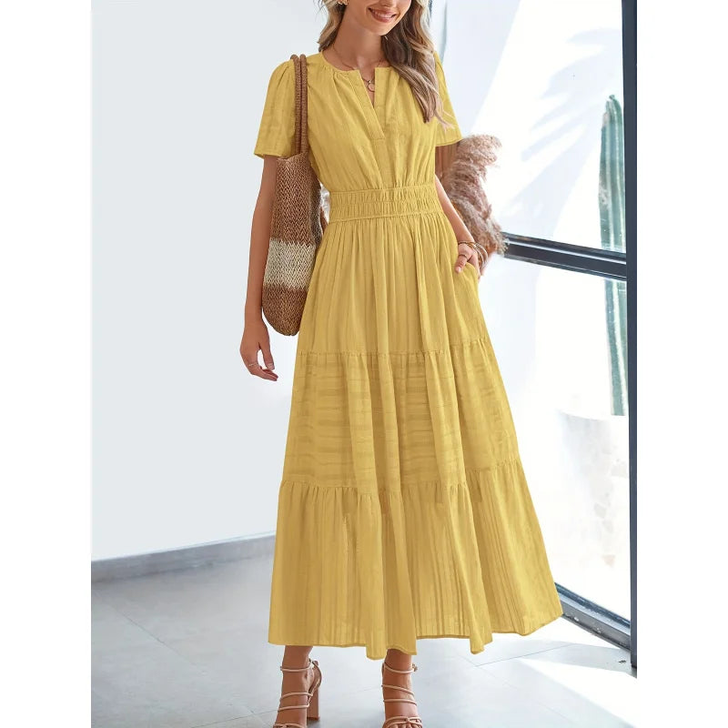 Cinzia™ | Abito Elegante e Lusinghiero con Dettagli in Pizzo