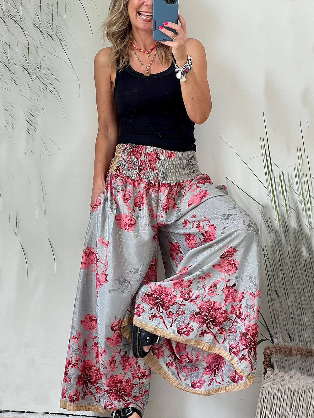 Lavinia™ | Pantalone ampio smocké Fun Times