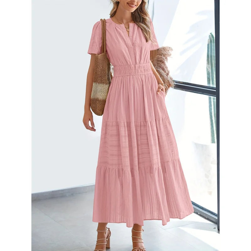 Cinzia™ | Abito Elegante e Lusinghiero con Dettagli in Pizzo
