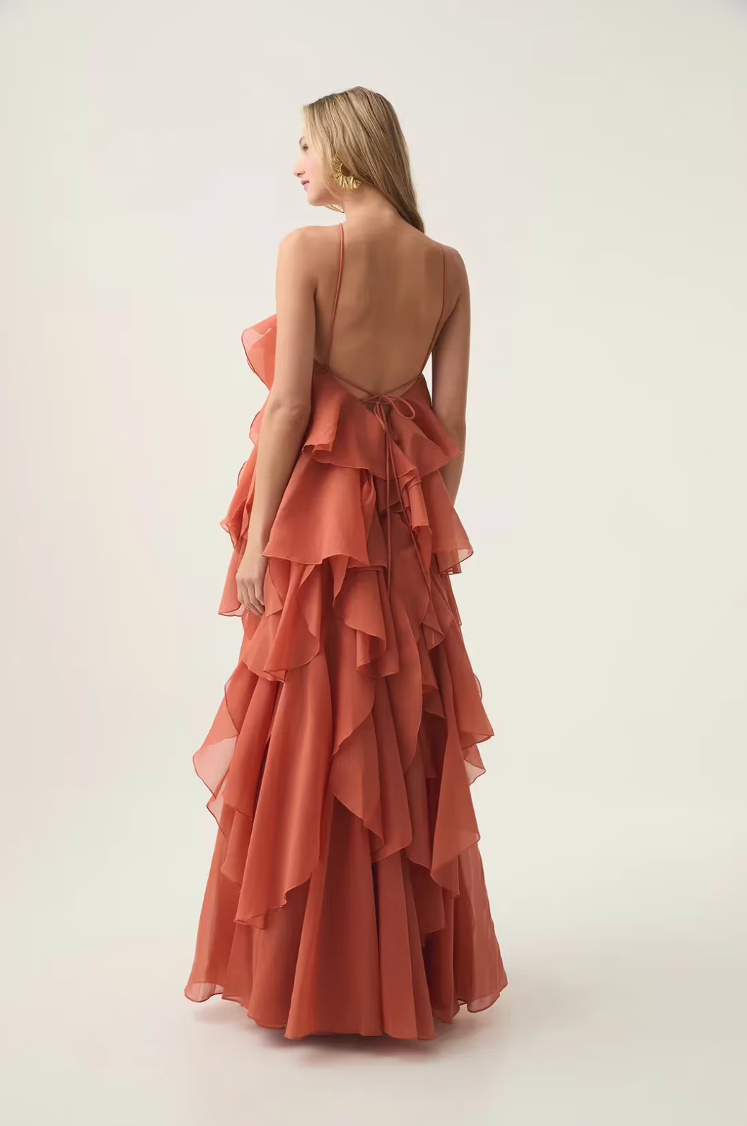 Patrizia™ | Abito Maxi con Rouches e Spalline Regolabili