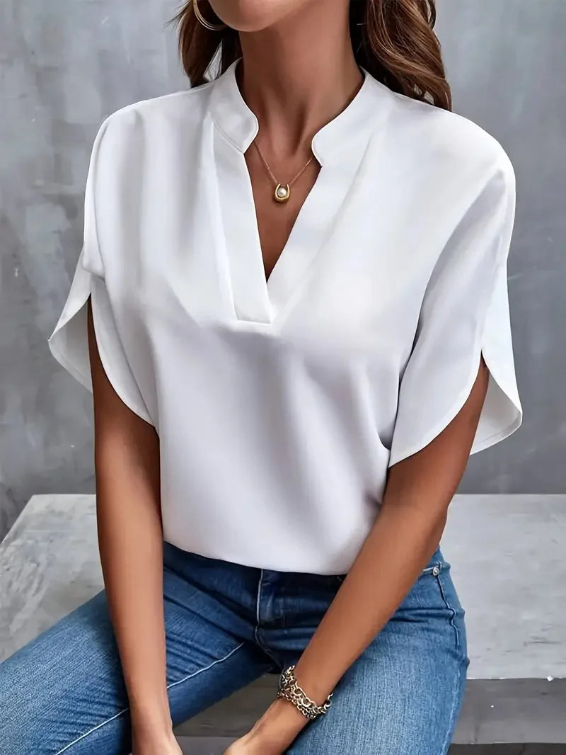 Gianna™ | Camicia con Collo a V Morbida e Raffinata