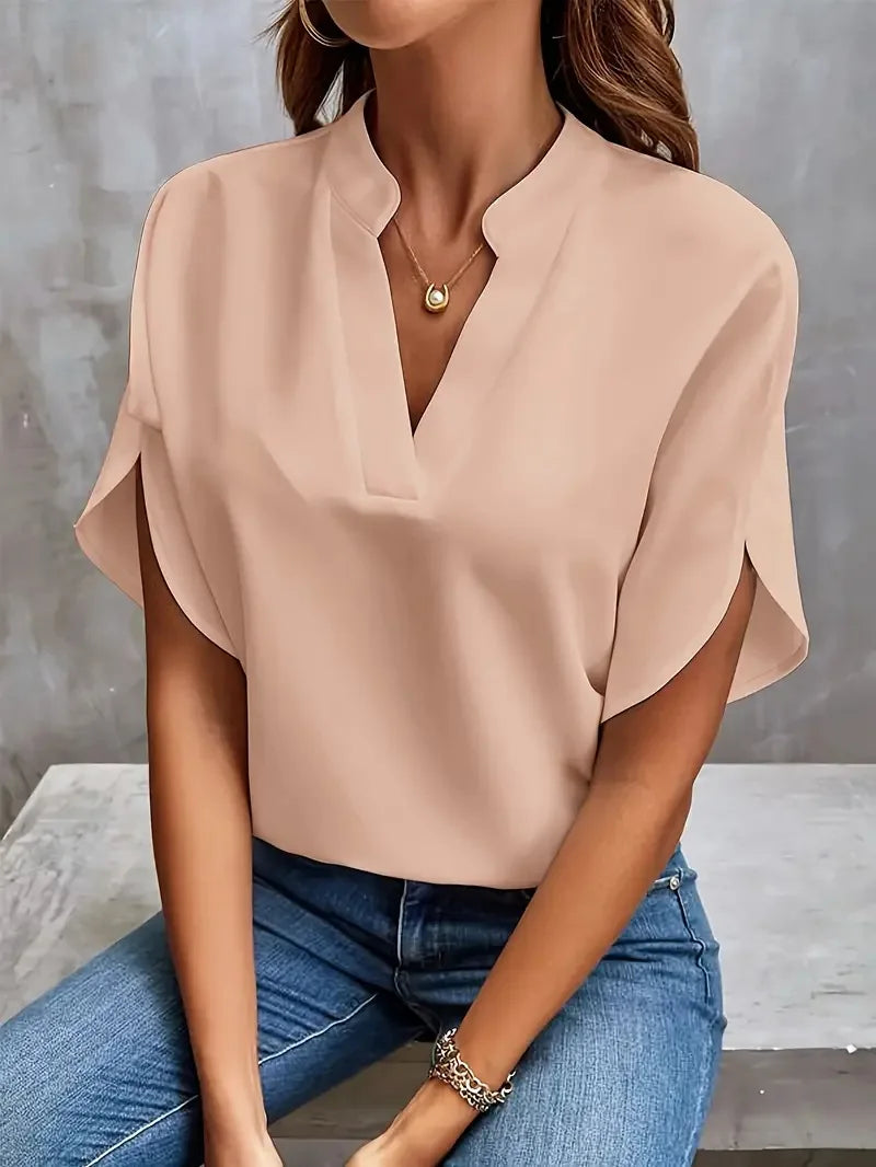 Gianna™ | Camicia con Collo a V Morbida e Raffinata