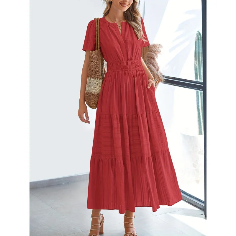 Cinzia™ | Abito Elegante e Lusinghiero con Dettagli in Pizzo