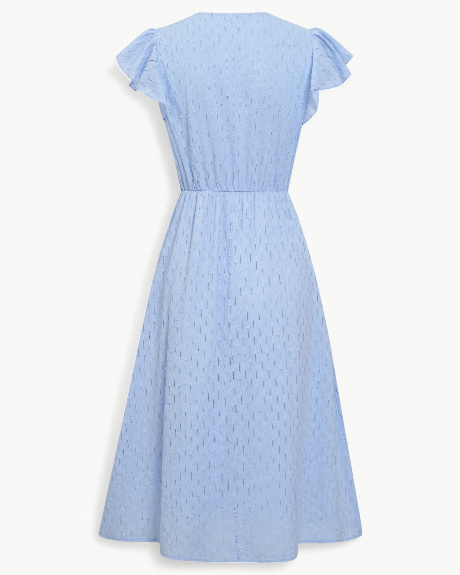 Lara™ | Abito Midi con Scollo a V e Maniche a Volant – Leggero e Raffinato