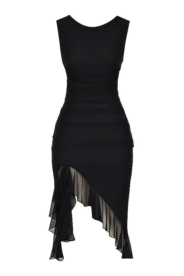 Claudia™ | Abito Midi con Volant Eleganti