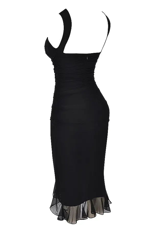 Claudia™ | Abito Midi con Volant Eleganti