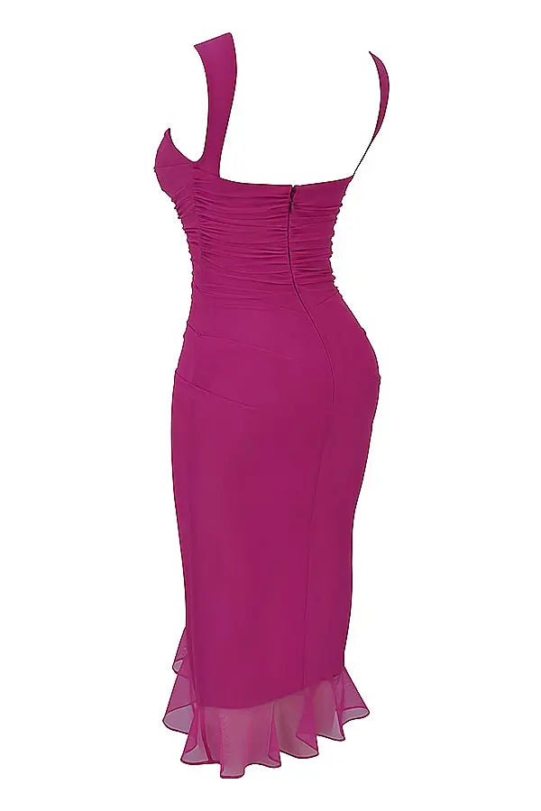 Claudia™ | Abito Midi con Volant Eleganti
