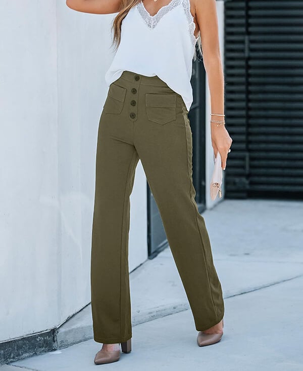 Lavinia™ | Pantaloni casual elastici a vita alta