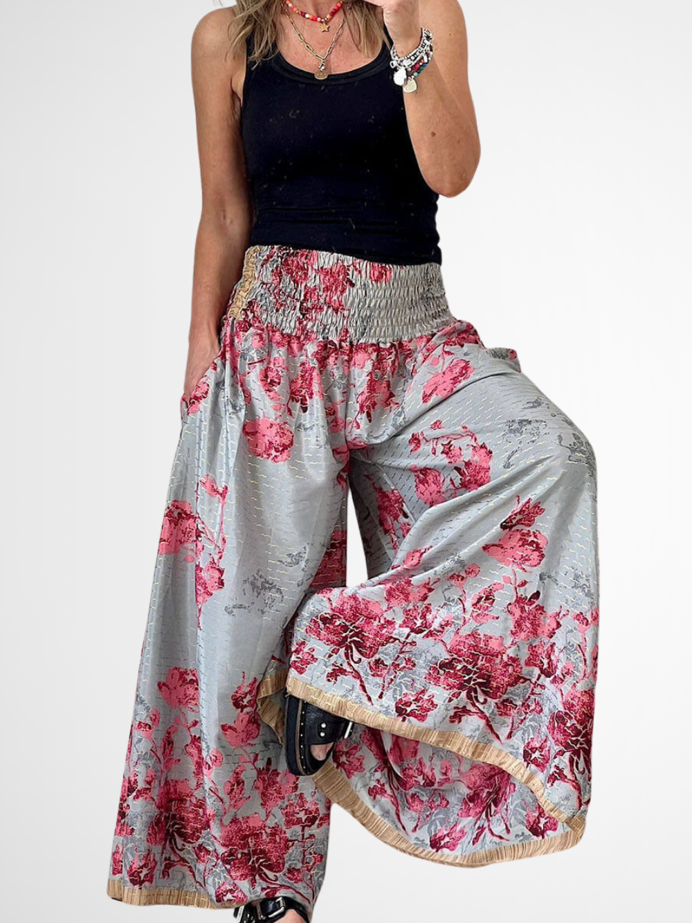 Lavinia™ | Pantalone ampio smocké Fun Times