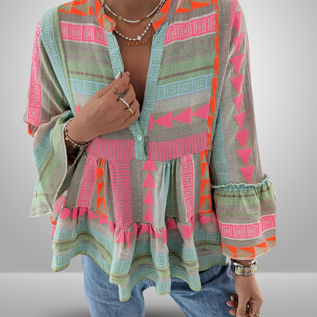 Lavinia™ | Camicia slim a maniche lunghe autunnale