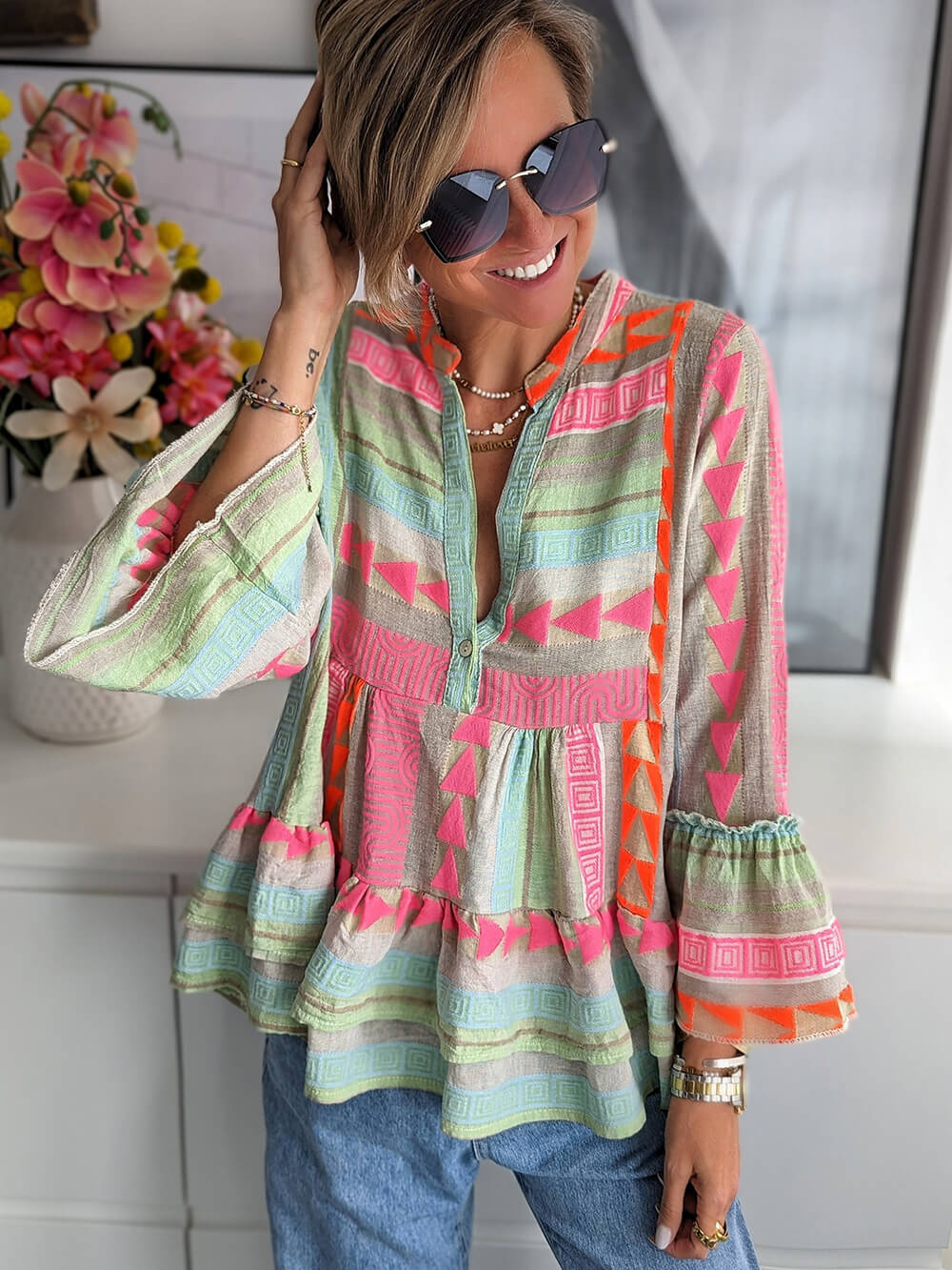 Lavinia™ | Camicia slim a maniche lunghe autunnale