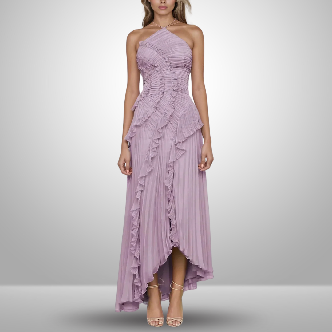 Elisia™ | Abito Lilla con Eleganza Fluttuante