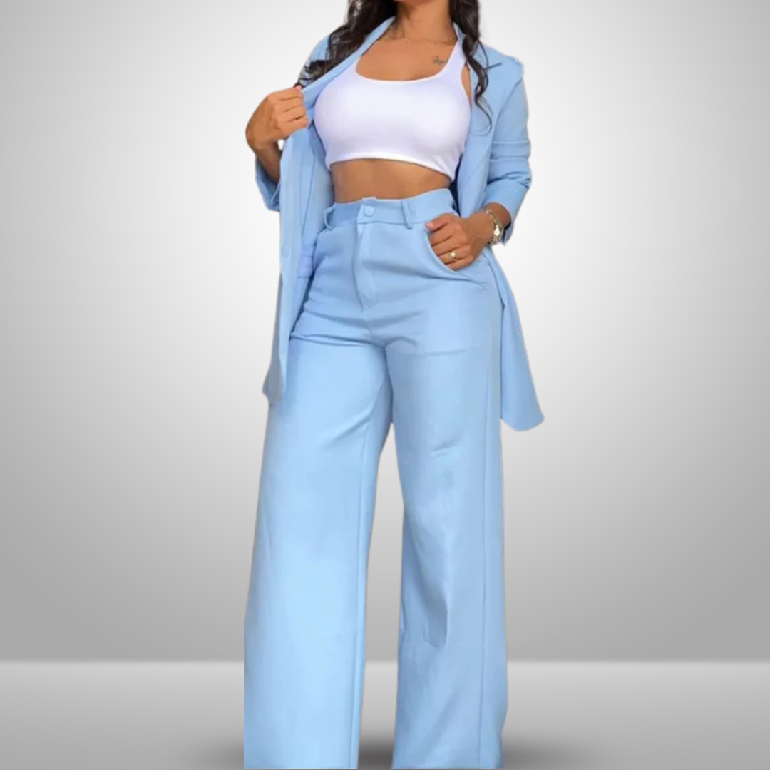 Isabella™ | Tailleur Elegante Due Pezzi con Pantaloni Dritti