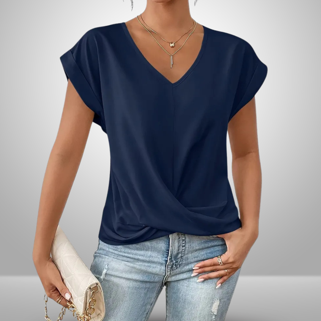 Elena™ | T-shirt casual con scollo a cuore [1 acquistato, 1 in omaggio]