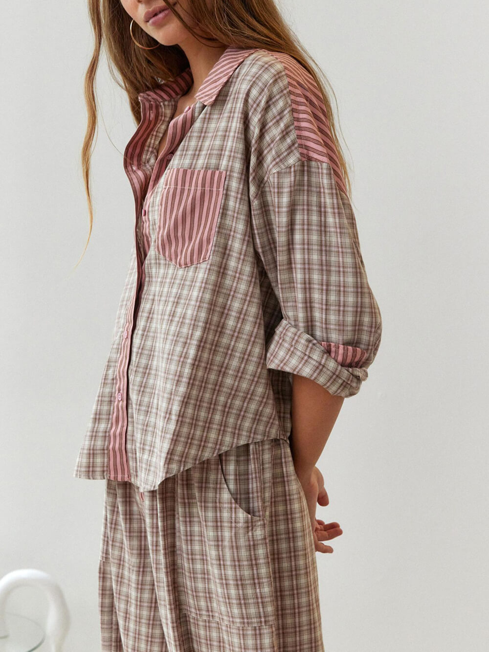Lavinia™ | Completo da pigiama rosa ampio