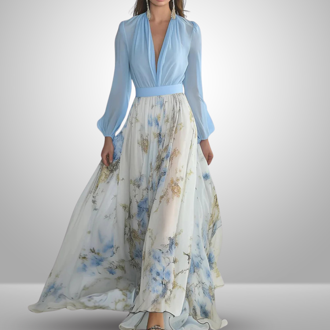 Lavinia™ | Alessandra - Abito lungo con stampa floreale