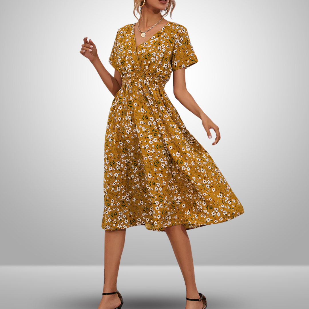 Lavinia™ | Piccolo abito floreale casual alla moda con maniche corte