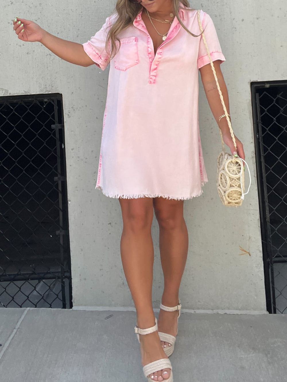 Lavinia™ | Abito camicia Tencel Happy Ends Rosa