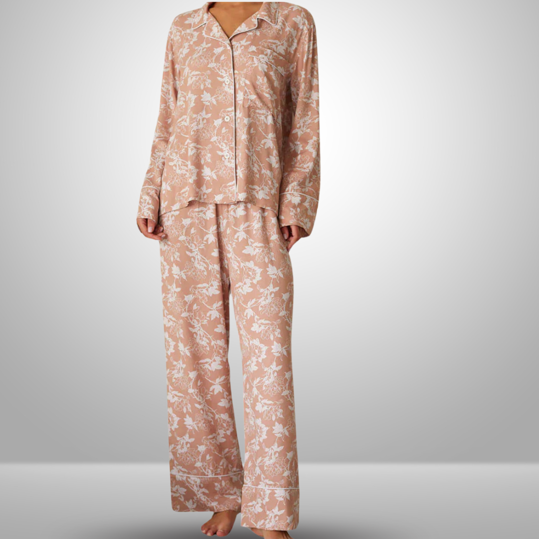 Lavinia™ | Completo da pigiama ampio con stampa floreale