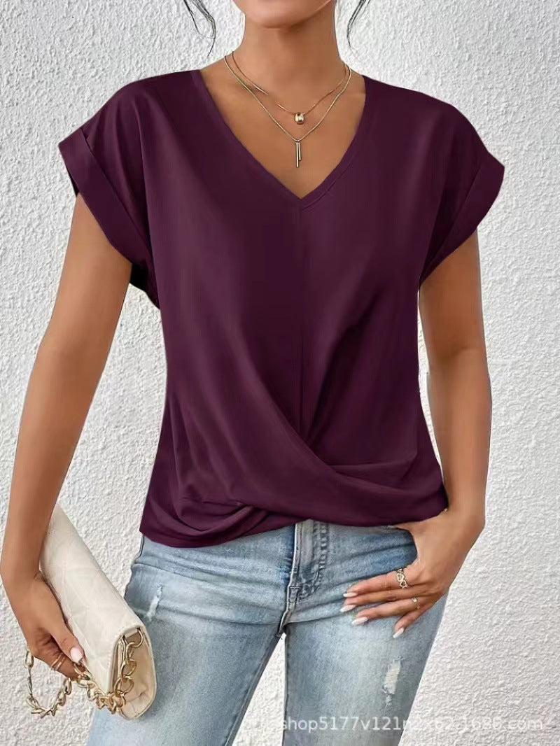 Elena™ | T-shirt casual con scollo a cuore [1 acquistato, 1 in omaggio]