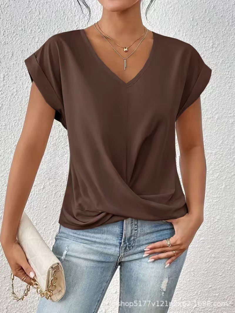 Elena™ | T-shirt casual con scollo a cuore [1 acquistato, 1 in omaggio]