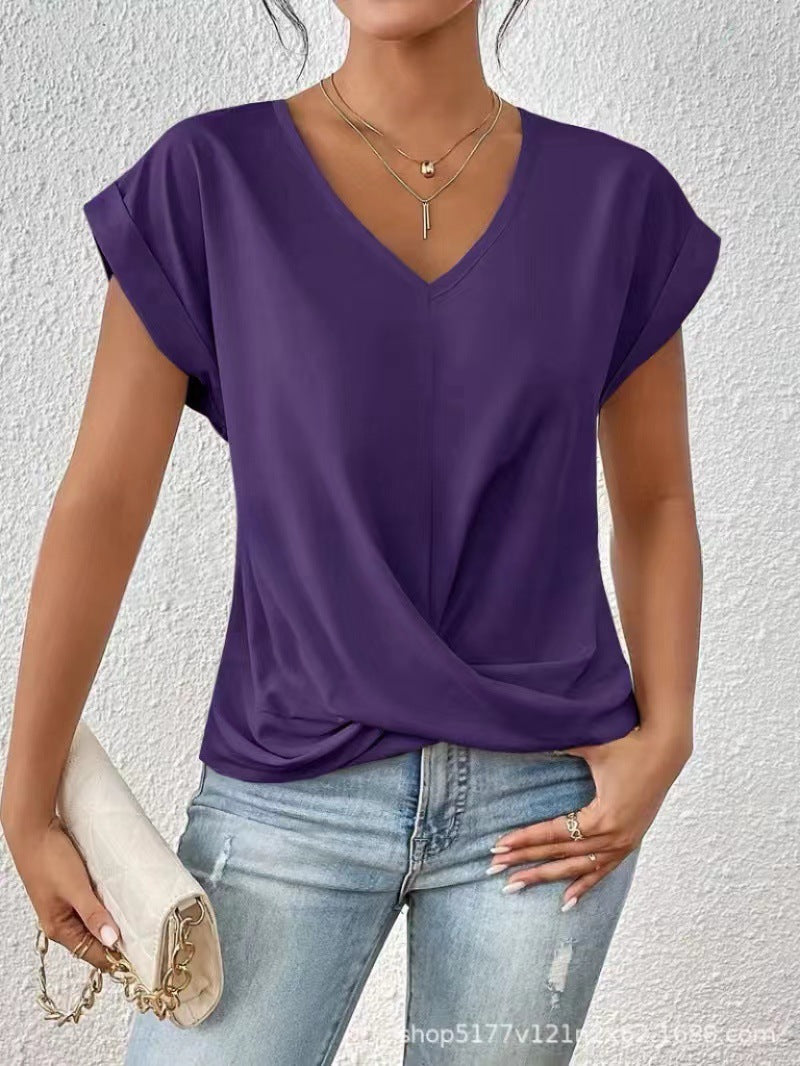 Elena™ | T-shirt casual con scollo a cuore [1 acquistato, 1 in omaggio]