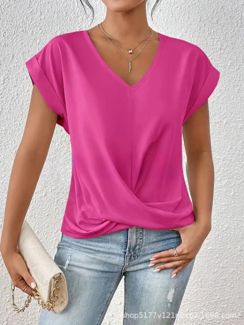 Elena™ | T-shirt casual con scollo a cuore [1 acquistato, 1 in omaggio]