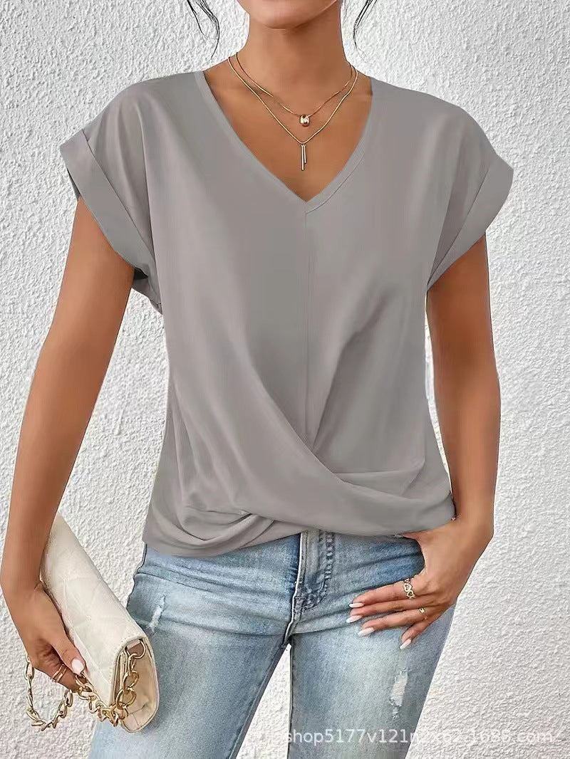 Elena™ | T-shirt casual con scollo a cuore [1 acquistato, 1 in omaggio]