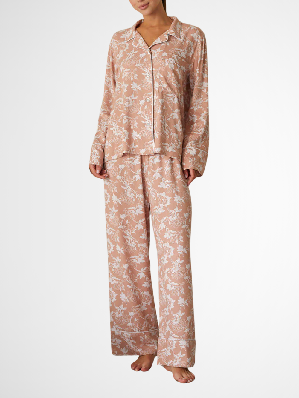 Lavinia™ | Completo da pigiama ampio con stampa floreale
