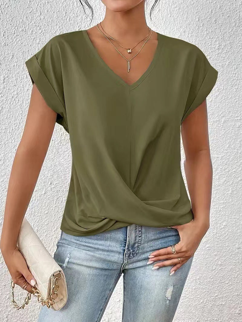 Elena™ | T-shirt casual con scollo a cuore [1 acquistato, 1 in omaggio]