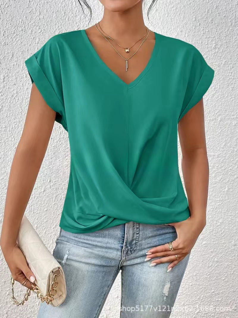 Elena™ | T-shirt casual con scollo a cuore [1 acquistato, 1 in omaggio]