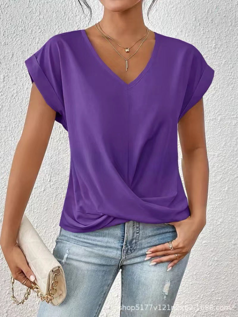 Elena™ | T-shirt casual con scollo a cuore [1 acquistato, 1 in omaggio]